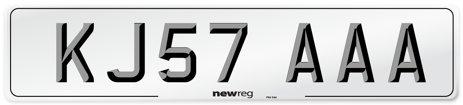 KJ57 AAA Number Plate from New Reg